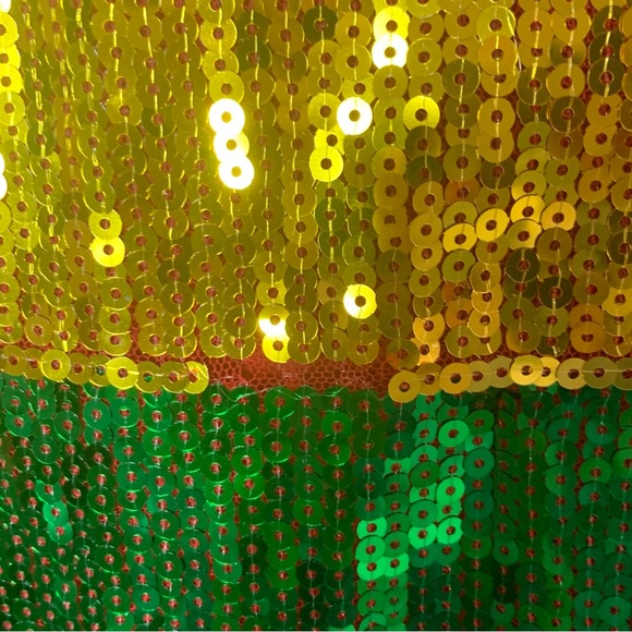 Sequins Ranbow Sleeveless Mini Dress size Small Mini Round Neck Costume Pride - Picture 4 of 12